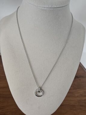 Swarovski Silver Interlocking Circle Necklace
